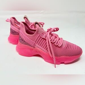 Steve Madden Maxima Pink Rhinestone Platform Sneakers Size